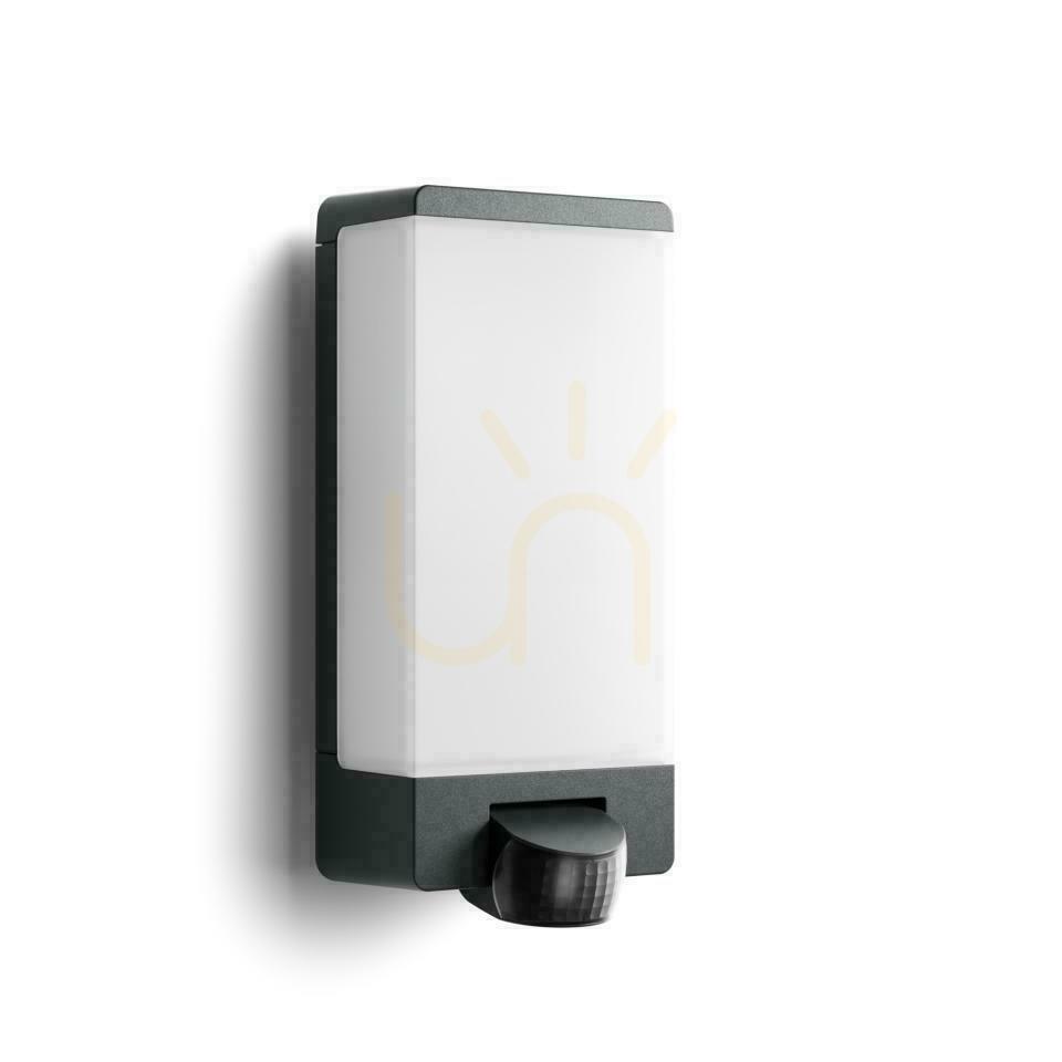 Aussicht Fassadenleuchte mit Bewegungs- und Dämmerungssensor Steinel L 14 S PIR max.60W E27 IP44 IK03 230V anthrazit / Edelstahl Fassadenleuchte mit Bewegungs- und Dämmerungssensor Steinel L 14 S PIR max.60W E27 IP44 IK03 230V anthrazit / Edelstahl