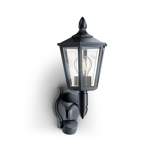 Prüfen Fassadenleuchte mit Bewegungs- und Dämmerungssensor Steinel L 16 S PIR max.20W w Led E27 IP44 IK03 230V schwarz / Kunststoff