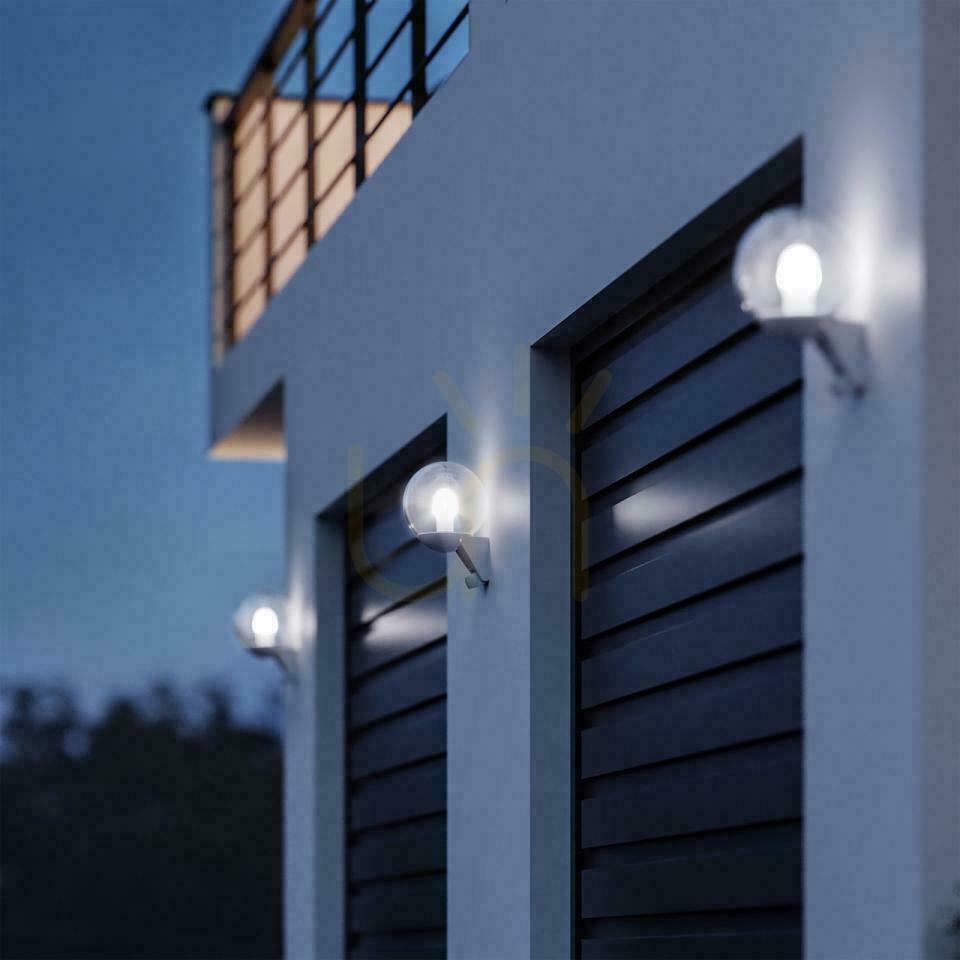 Aussicht Fassadenleuchte mit Bewegungs- und Dämmerungssensor Steinel L 595 S PIR max.60W E27 IP44 IK03 230V weiß / Glas / Kunststoff Fassadenleuchte mit Bewegungs- und Dämmerungssensor Steinel L 595 S PIR max.60W E27 IP44 IK03 230V weiß / Glas / Kunststoff