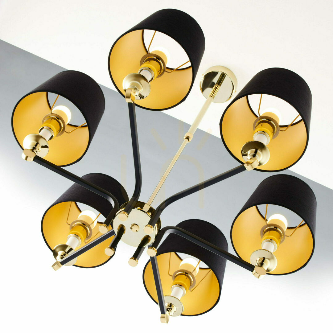 Aussicht ABANDO Kronleuchter Gold E27 JUPITER ABANDO Kronleuchter Gold E27 JUPITER