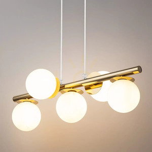 Pendelleuchte Sigma Avola 5-flammig gold/weiß G9 40795 small 1