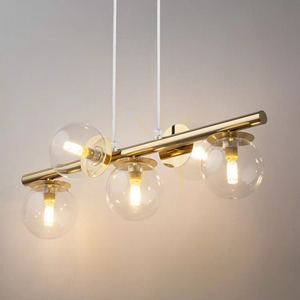 Pendelleuchte Sigma AVOLA 5-flammig Gold Transparent G9 40799 small 1