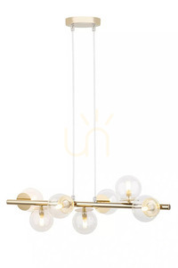 Pendelleuchte Sigma AVOLA 7-flammig Gold Transparent 40800 small 0