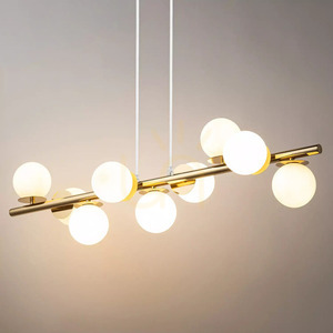 Pendelleuchte Sigma AVOLA 9-flammig gold/weiß G9 40797 small 1