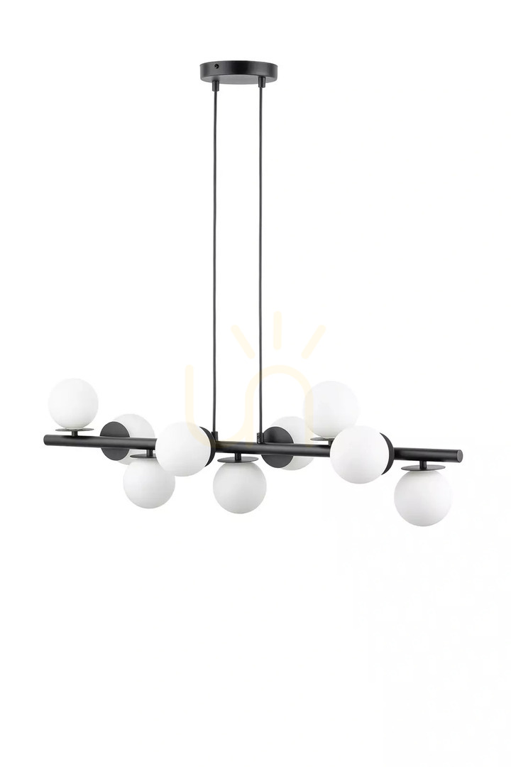 Prüfen Pendelleuchte Sigma AVOLA 9-flammig schwarz/weiß Glas G9 40789 Pendelleuchte Sigma AVOLA 9-flammig schwarz/weiß Glas G9 40789