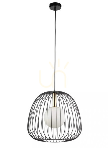 Prüfen Pendelleuchte Sigma BELL 1 schwarz/gold Glas 33 cm 40727