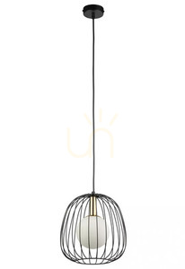 Pendelleuchte Sigma Bell 1 S schwarz/gold 24 cm G9 40726 small 0