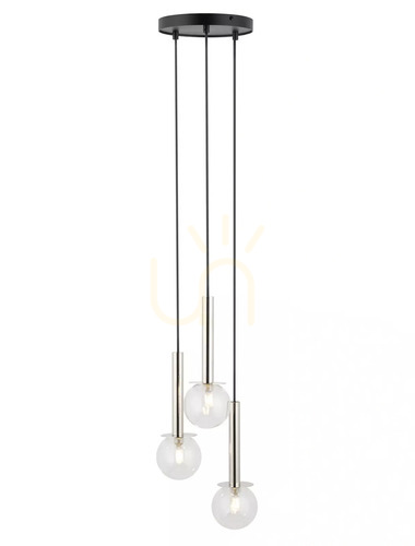 Prüfen Pendelleuchte Sigma DAISY 3-flammig schwarz/silber Glas G9 40752