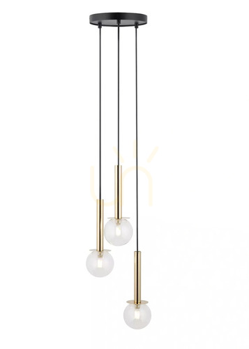 Prüfen Pendelleuchte Sigma DAISY 3-flammig Gold Transparent 40758