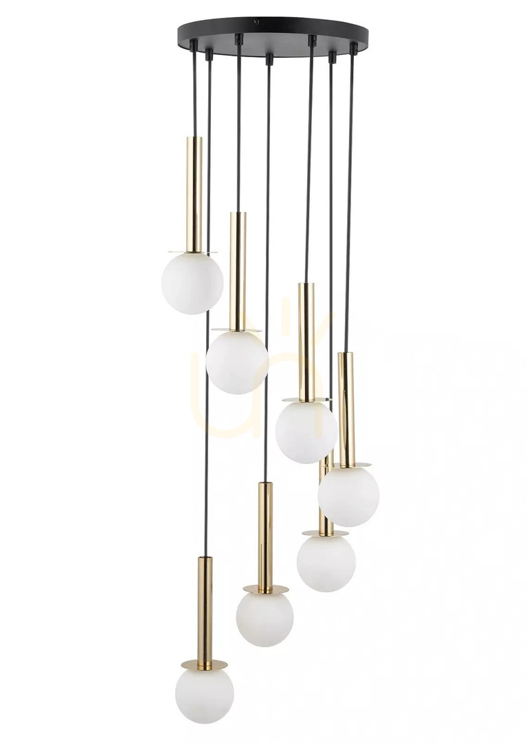 Prüfen Pendelleuchte Sigma DAISY 7-flammig Gold Weiß G9 40772 Pendelleuchte Sigma DAISY 7-flammig Gold Weiß G9 40772