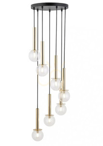 Pendelleuchte Sigma DAISY 7-flammig gold transparent G9 40760 small 0