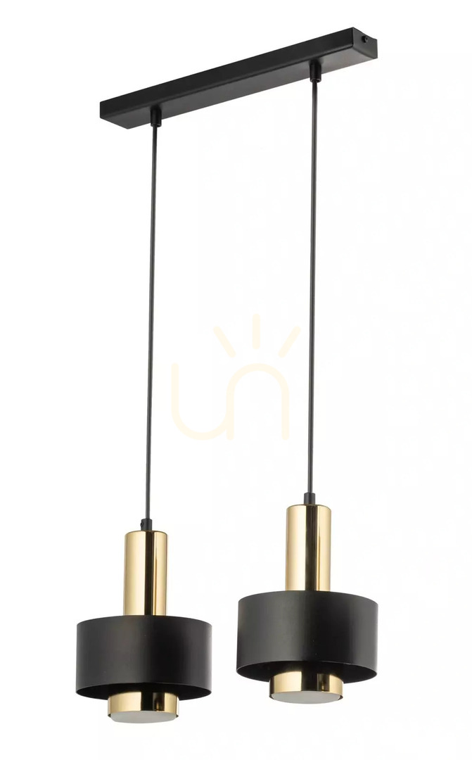 Prüfen Pendelleuchte Sigma RIF LUX 2 schwarz/gold GX53 2-flammig 40785 Pendelleuchte Sigma RIF LUX 2 schwarz/gold GX53 2-flammig 40785
