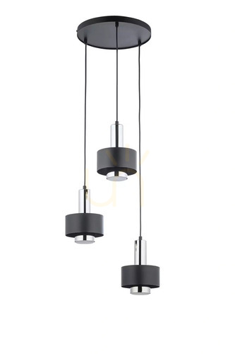 Prüfen Pendelleuchte Sigma RIF LUX 3-flammig schwarz/silber GX53 40717