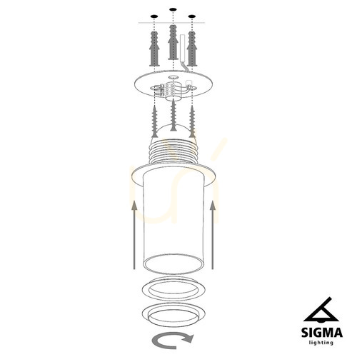 Prüfen Plafond Sigma Solaris XL weiß kupfer E27 89 cm SKU 40621