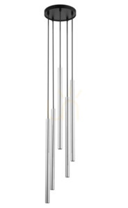 Pendelleuchte Sigma SOPEL LUX 5 schwarz/silber 40732 small 0
