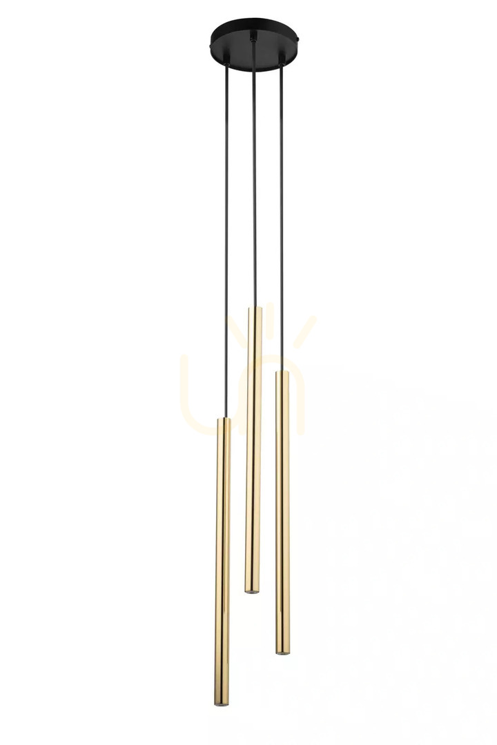 Prüfen Pendelleuchte Sigma SOPEL LUX 3-flammig schwarz/gold G9 40738 Pendelleuchte Sigma SOPEL LUX 3-flammig schwarz/gold G9 40738