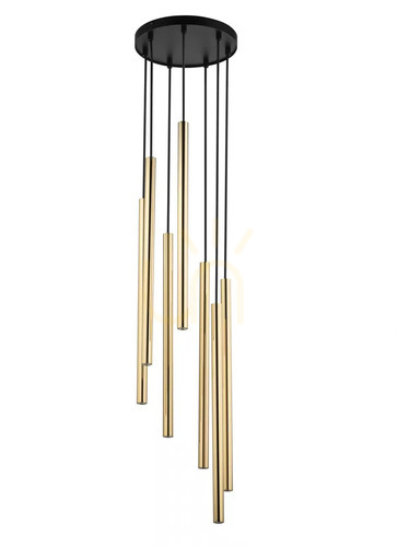 Prüfen Pendelleuchte Sigma SOPEL LUX 7-flammig schwarz/gold 40740