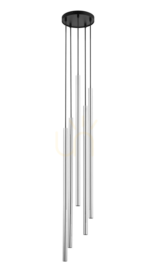 Prüfen Pendelleuchte Sigma SOPEL LUX 5-flammig Schwarz/Silber 40745 Pendelleuchte Sigma SOPEL LUX 5-flammig Schwarz/Silber 40745