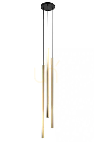 Prüfen Pendelleuchte Sigma SOPEL LUX 3-flammig schwarz/gold 40748