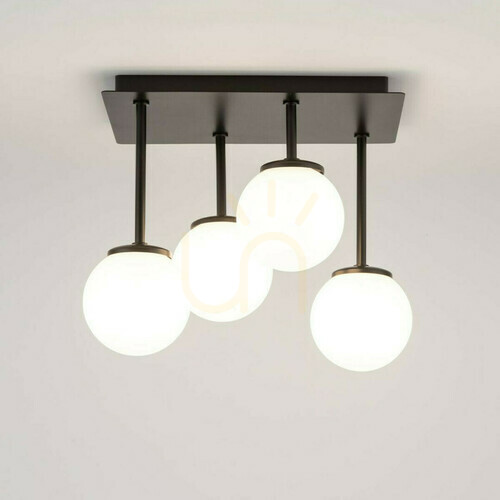 Prüfen Plafond Sigma Tulia 4 schwarz weiß G9 IP20 33505