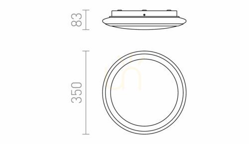 Prüfen Plafond Rendl Area Led Decke Opal Glas/Chrom 230 V 24 W Ip44 3000 K
