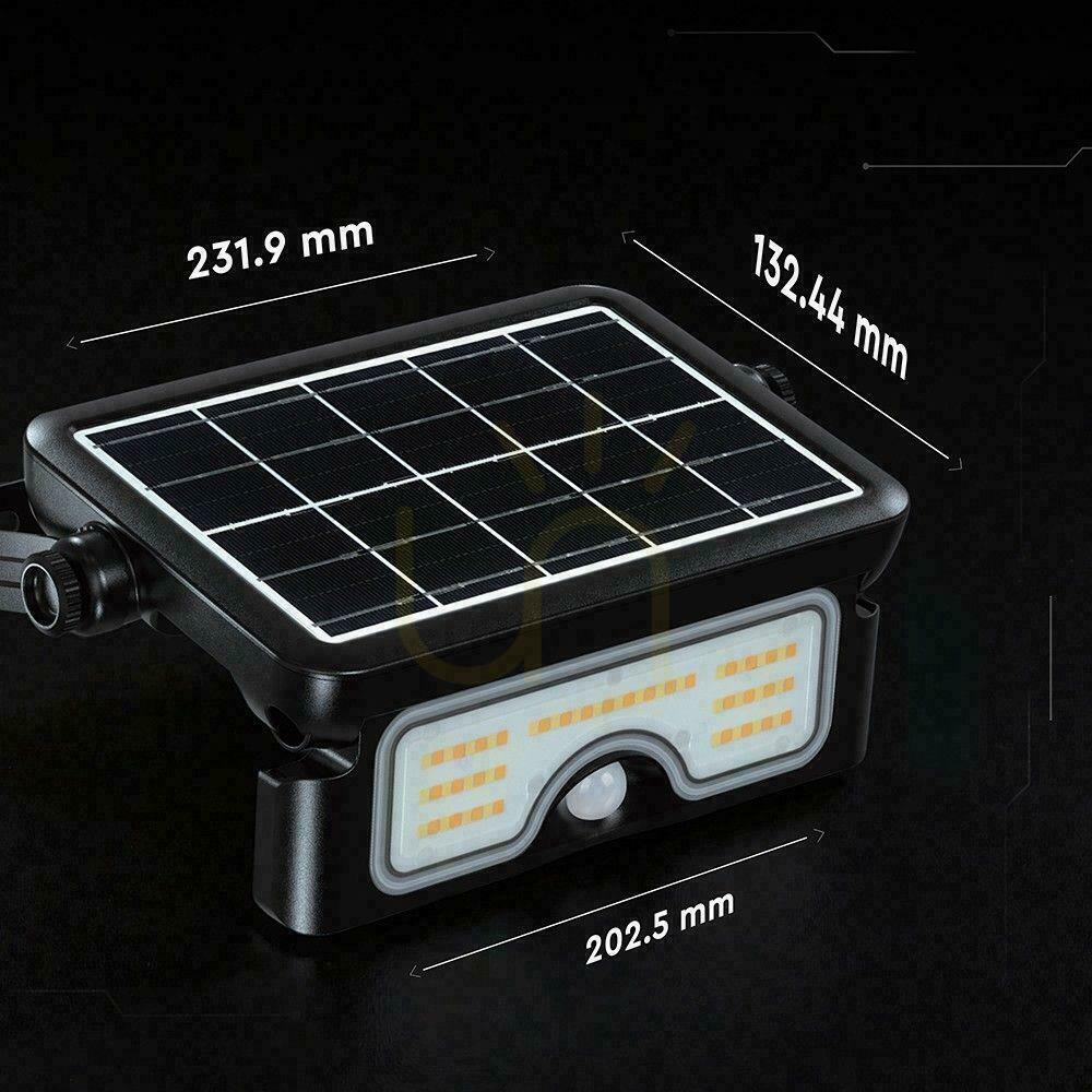 Anzeige V-TAC 7W CCT Solar LED-Flutlicht Bewegungsmelder IP65 schwarz VT-777-7 STEP: 3000K + 4000K + 6500K 900lm V-TAC 7W CCT Solar LED-Flutlicht Bewegungsmelder IP65 schwarz VT-777-7 STEP: 3000K + 4000K + 6500K 900lm