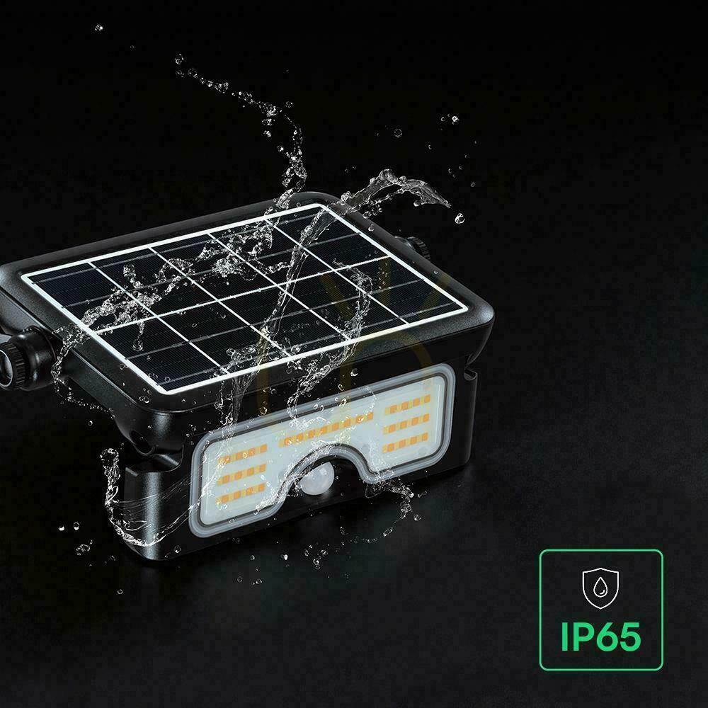 Prüfen V-TAC 7W CCT Solar LED-Flutlicht Bewegungsmelder IP65 schwarz VT-777-7 STEP: 3000K + 4000K + 6500K 900lm V-TAC 7W CCT Solar LED-Flutlicht Bewegungsmelder IP65 schwarz VT-777-7 STEP: 3000K + 4000K + 6500K 900lm