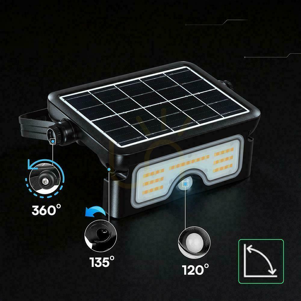 Anzeige V-TAC 7W CCT Solar LED-Flutlicht Bewegungsmelder IP65 schwarz VT-777-7 STEP: 3000K + 4000K + 6500K 900lm V-TAC 7W CCT Solar LED-Flutlicht Bewegungsmelder IP65 schwarz VT-777-7 STEP: 3000K + 4000K + 6500K 900lm