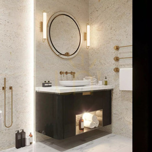 Margetia M LED-Wandleuchte IP 44 gold WL0126-M small 1