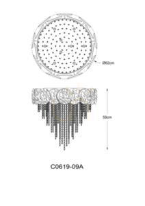 ASTRA Plafond C0619-09A-B5K4 Gold 9xG9 1 ASTRA Plafond C0619-09A-B5K4 Gold 9xG9 small 1