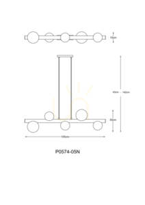 FORES Pendelleuchte P0574-05N-V6AA Gold 5xG9. 1 FORES Pendelleuchte P0574-05N-V6AA Gold 5xG9. small 1