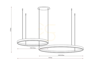 Zuma Line ISAK 250067-GD Pendelleuchte gold, LED 100 W, 50 cm small 1