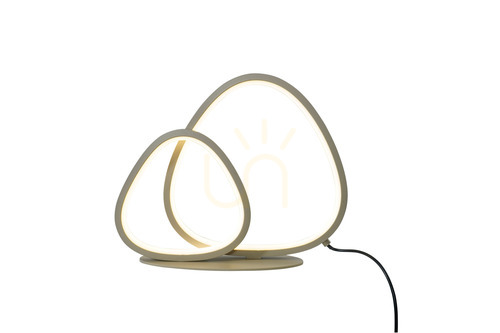 Prüfen HURON Tischleuchte 250015T2-BE Beige 1xLED