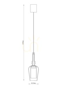 TAGNA Pendelleuchte 251010-AM Schwarz 1xLED small 1