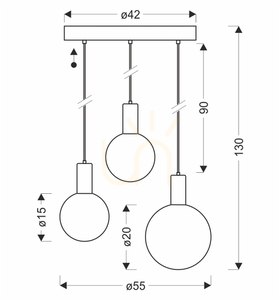 TESTA Pendelleuchte beige G9 10W CANDELLUX 33-50908 small 4