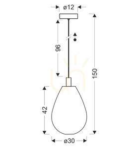 DENSO 30 schwarz GU10 10W Pendelleuchte CANDELLUX 31-51387 small 4