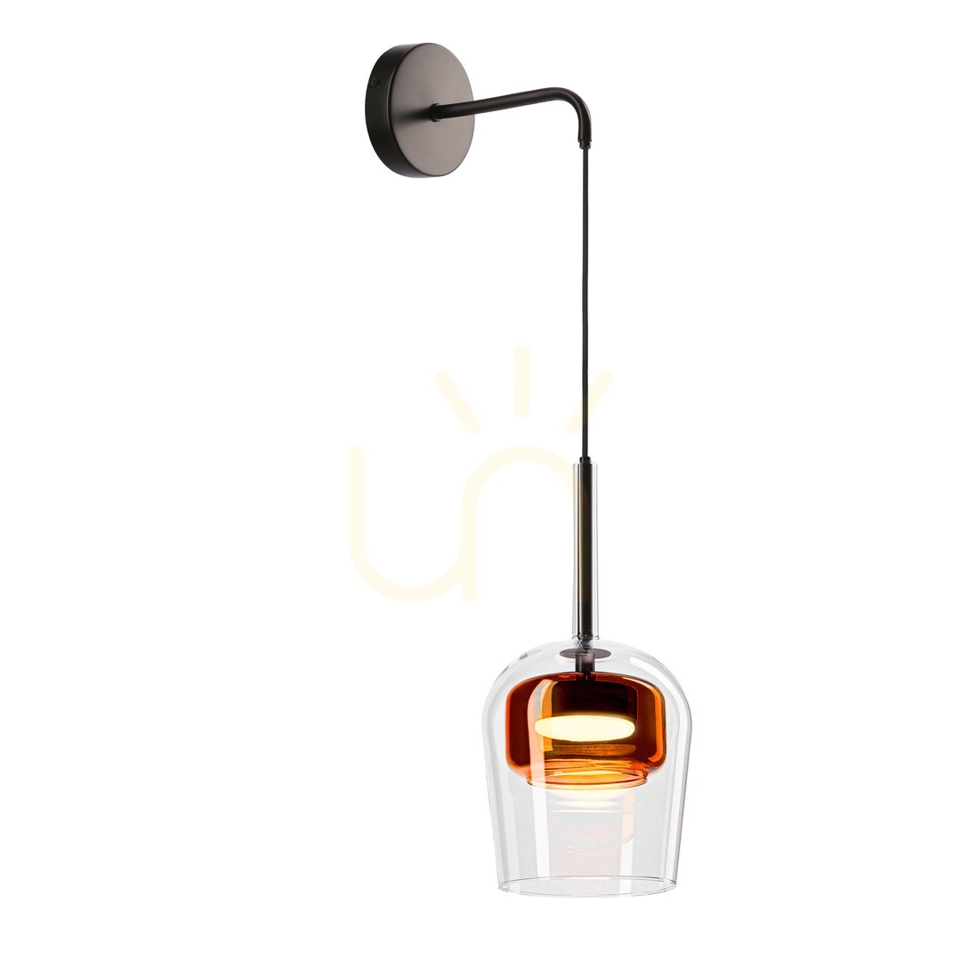 Wall lamp GLAXI black GX53 9W CANDELLUX 21-50410