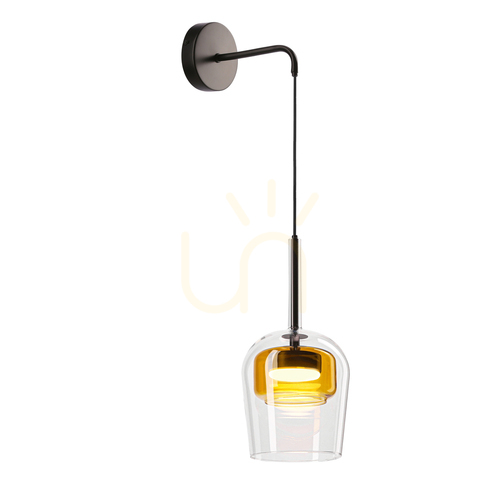 Prüfen Wandleuchte GLAXI schwarz GX53 9W CANDELLUX 21-50403