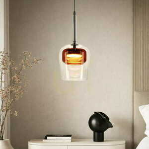 Candellux GLAXI Pendelleuchte transparent-braun mit schwarzem Detail GX53 9 W 31-50397 small 1