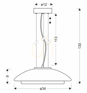 OMBRE 34 grau 10W Pendelleuchte CANDELLUX 31-51103 small 3