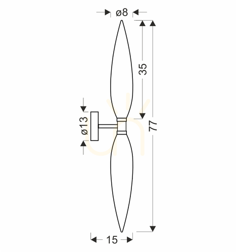 Prüfen NORDIC Wandleuchte grau G9 5W CANDELLUX 22-55217