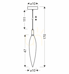 Candellux NORDIC Pendelleuchte 31-51301, schwarze Aufhängung, grauer Rauchglasschirm, G9 max. 5 W small 4