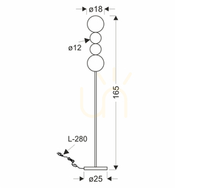 PLAYA Stehleuchte transparent LED 15W CANDELLUX 54-50557 small 1