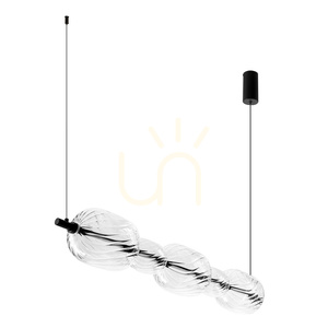 Candellux PLAYA Pendelleuchte schwarz mit klarem Glas LED 15 W 86 cm 35-50526 small 5