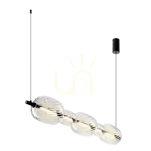 Candellux PLAYA Pendelleuchte schwarz mit klarem Glas LED 15 W 86 cm 35-50526 small 6