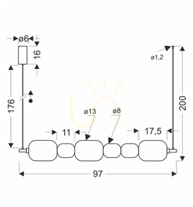 PLAYA transparente LED 17W Pendelleuchte CANDELLUX 36-50533 small 2