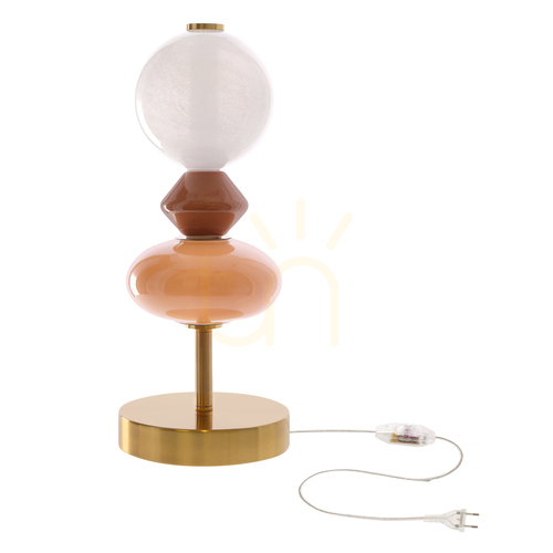 Prüfen FLORES braun LED 10W Tischleuchte CANDELLUX 42-50717