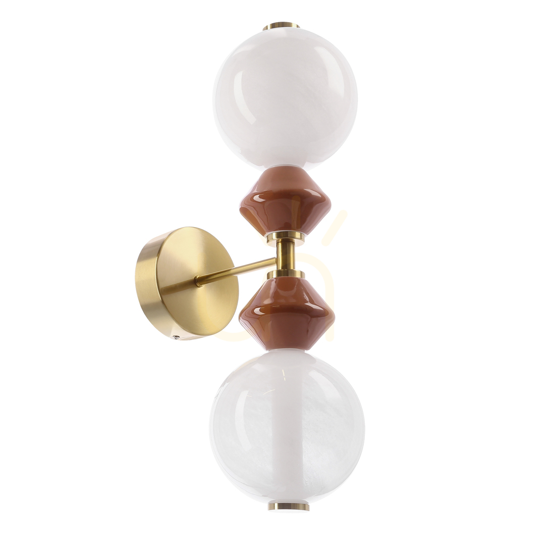 FLORES barna LED 10W-os fali lámpa CANDELLUX 22-50700