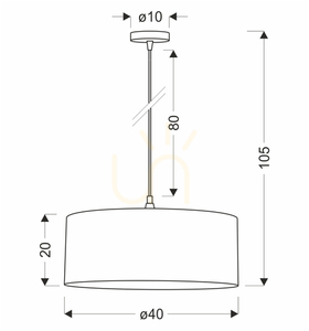 SHANTI schwarz E27 40W Pendelleuchte CANDELLUX 31-38647 small 4