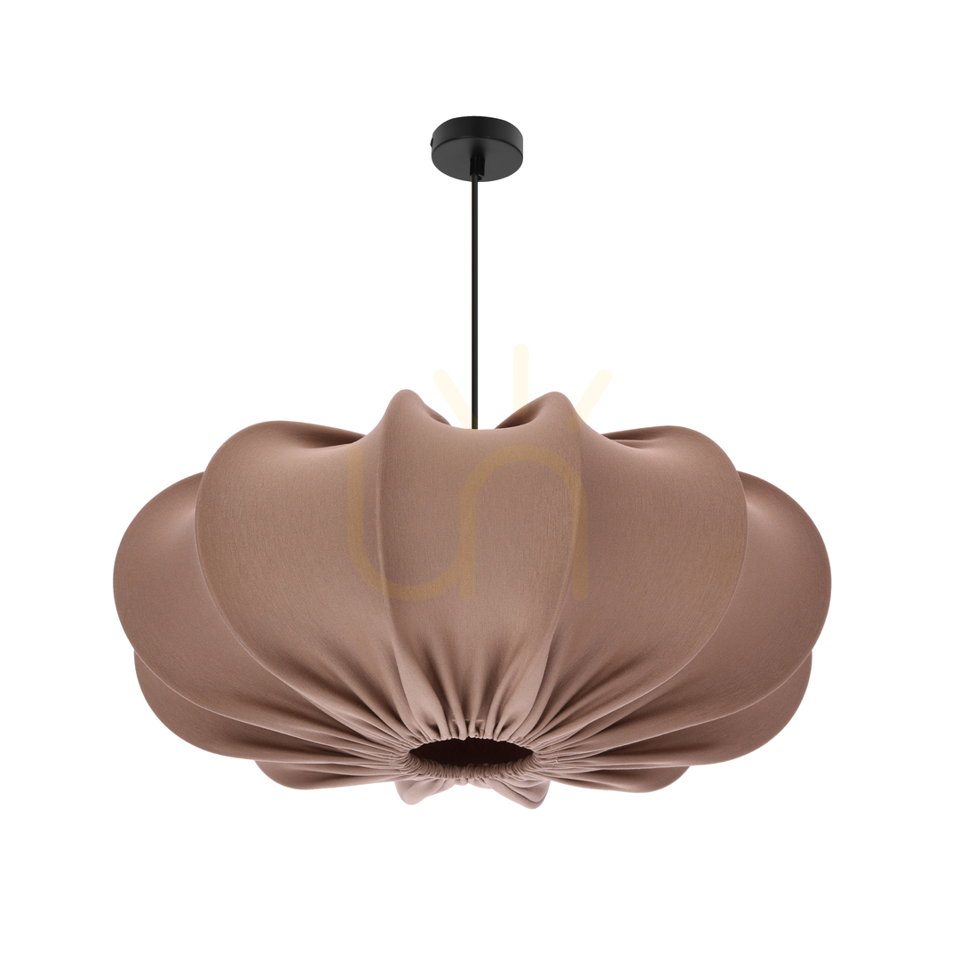 Pendelleuchte CAFEE' brauner Stoffschirm 52 cm E27 max 40 W CANDELLUX 31-41999